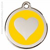 Red Dingo Yellow Heart Dog ID Tag